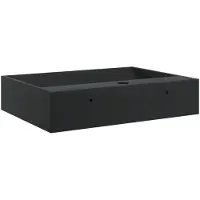 Syfax Lavabo de fundición de mineral/mármol negro mate 50x38x11 cm
