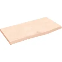 Syfax Encimera de baño madera maciza sin tratar 60x30x(2-4) cm