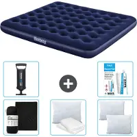 Bestway Colchón inflable – para 2 personas – 183 x 203 x 22 cm – Azul – Incluye accesorios