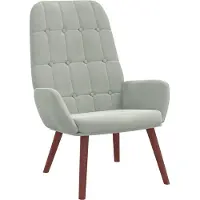 Syfax Sillón reclinable, color gris claro, tapizado en terciopelo