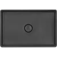 SYSTEMCERAM : Lavabo encimera LAVARA 60 - COLOR pizarra - con cubierta/lavabo/recipiente de cerámica