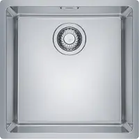 Franke - Fregadero encimera 122.0541.466 MARIS MRX 110-40 con cesto de desagüe y grifo manual de 3 1/2 pulgadas, para muebles bajos de 50 cm o más / Fregadero encimera / Fregadero de acero inoxidable