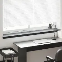 Syfax Umbral de Ventana Negro con Vetado de Madera 140 x 20 x 4,5 cm