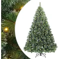 Syfax Árbol de Navidad artificial con 300 LED Verde 240 cm PE y PVC