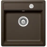 Schock Lavabo empotrado de pared Cristadur Mono N-100 S FB, acabado en bronce