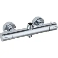 OEM Grifo de ducha termostático, de doble mando, para montaje en pared, acabado cromado
