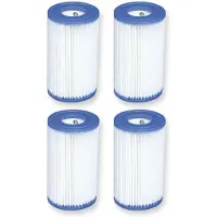 Intex Filtro tipo A, repuesto para bomba de piscina, paquete de 4 unidades