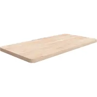 Syfax Encimera de baño madera maciza sin tratar 80x40x2,5 cm