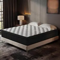 DEWINNER Colchón híbrido , 140 x 190 x 25 cm, con espuma viscoelástica y muelles ensacados independientes, aislamiento de movimientos, 7 zonas de confort, Oeko-TEX