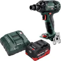 Metabo Atornillador de impacto a batería SSW 18 LTX 300 BL 18 V 300 Nm 1/2" sin escobillas + 1 batería LiHD de 5,5 Ah + cargador