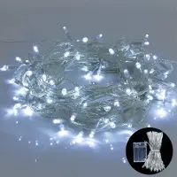 Lapalife Guirnalda de luces de 3 metros, con 30 LEDs, alimentada por batería. Ideal para decoración interior en Navidad, bodas, fiestas y jardines. Color: blanco