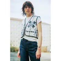 Nudie jeans Lill Quilted Cotton Vest Off White Talla: XL | Chaquetas Outlet | Mujer | Blanco
