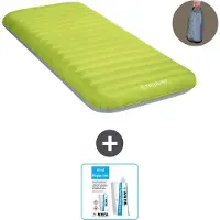 Intex Colchoneta de camping - Para 1 persona - 76 x 191 x 17 cm - Verde - Incluye bomba - Kit de reparación