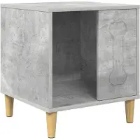 vidaXL - Caseta para perros de hormigón, 44 x 42 x 49 cm, material de madera