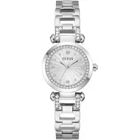 GUESS Reloj analógico 'Ginger' plata / blanco