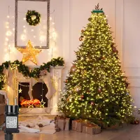 Lapalife Cadena de luces LED para árbol de Navidad, luz blanca cálida, 8 modos de iluminación, con temporizador, resistente al agua. Ideal para decoración navideña, fiestas, jardines y eventos