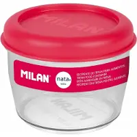 Milan Contenedor hermético para alimentos, de tritan, redondo, 0,5 litros, color rosa, marca cream 624