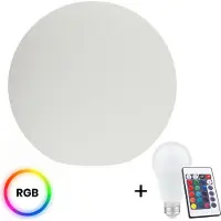 Eko-Light Globo Fi600 para jardín + Lámpara A60 de 10W RGB + Mando a distancia