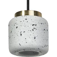 Osram Lámpara colgante decorativa Decor Terrazzo con bola de terrazo, 100 mm, con casquillo GU10, blanca