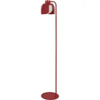 Osram Lámpara de pie Decor Corolle, color rojo, con estructura de metal y pantalla de vidrio, casquillo E27, cable de tela, estilo retro, diámetro de 270 mm