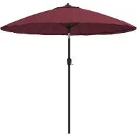 Syfax Sombrilla de jardín con palo de aluminio rojo burdeos 250 cm