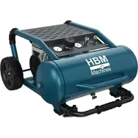 HBM compresor de aire sin aceite silencioso, 19 litros, 10 bar, 1,6 CV