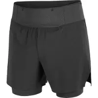 Salomon - Ropa para trail running - Sense Aero 2In1 Trail 5" M Deep Black - Talla M - Negro