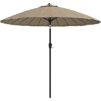Syfax Sombrilla de jardín con palo de aluminio taupe 250 cm