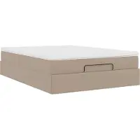 Syfax Estructura cama otomana colchón cuero sintético cappucino