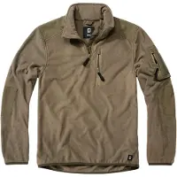 Brandit Jersey 'Troyer Ripstop' oliva / negro