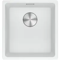 Franke Fregadero empotrable Maris con lavabo de Fragranit MRG 110-37 Glacier, con pulsador, de acero inoxidable, a partir de 45 cm. Modelo: 125.0683.058.