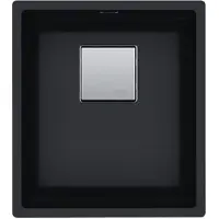 Franke , lavabo de encimera Kubus 2 KNG 110-37, material Fragranit+ en color negro mate
