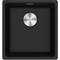 Franke Fregadero empotrable Maris, lavabo de Fragranit MRG 110-37 en color Onyx, con pulsador, acero inoxidable, a partir de 45 cm. Referencia: 125.0683.056.