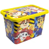 Tinisu Caja de almacenamiento Paw Patrol, tipo "store box" - 7 litros, diseño Chase, Marshall, burbujas