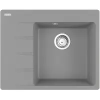 Franke - Fregadero CNG 611-62, color gris piedra. Cubeta derecha con sistema de control excéntrico. Medidas de corte: 600 x 480 mm, radio R15. Fregadero de granito
