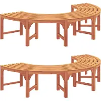 vidaXL Baumbank, sofá de 8 plazas, 2 unidades, 160 x 80 x 45 cm, color natural