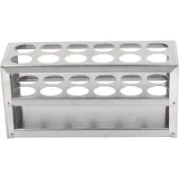 Gistuch Soporte para tubos de ensayo, estante de acero inoxidable 304, para laboratorios y estudios, 23 mm, 12 orificios