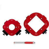 Gistuch Plantilla para fresar esquinas redondeadas, aleación de aluminio, dispositivo para crear radios en bordes de mesas: R10, R15, R20, R25, R30, R35, R40, R50