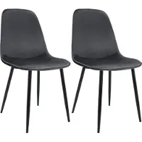 BellaFurn Conjunto de 2 sillas de comedor Maryam – Sillas tipo cubo de terciopelo – Asientos cómodos, estructura robusta