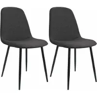 BellaFurn Conjunto de dos sillas para comedor – sillas para cocina – Alto confort de asiento, tejido resistente, estructura de metal estable