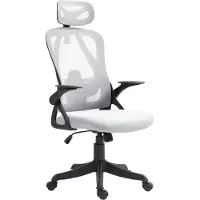 BellaFurn Silla de oficina ergonómica - Silla de escritorio - Comodidad de asiento excepcional, soporte lumbar ajustable | Color: Gris