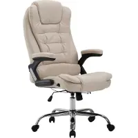 BellaFurn Silla de oficina XL – Silla ergonómica – Máximo confort y soporte | Color: Crema