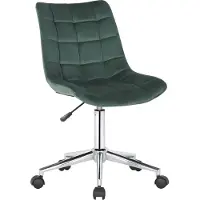 BellaFurn Silla de oficina Samt – Silla de oficina ergonómica – Regulable en altura y con función giratoria | Color: Verde