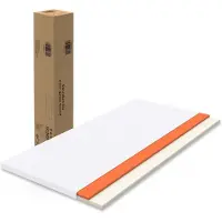 Youjia Colchón cómodo, de firmeza media, Oeko TEX, lavable, de 5 cm de altura, de 160 cm x 200 cm, fabricado con espuma naranja, color blanco
