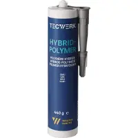 TECWERK 1K-Polímero híbrido gris, 440g, cartucho, marca