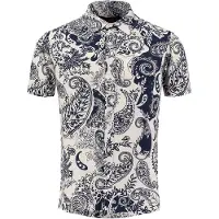 Key Largo Camisa 'KLPARK' crema / marino