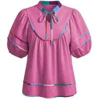 Imily Bela Blusa azul claro / petróleo / rosa / rojo