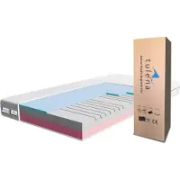 TULENA Colchón 120 x 200 cm. Espuma confortable, firmeza media / media-firme. Nivel de firmeza H3 / H4. Base de 18 cm. Colchón de doble cara. Funda antibacteriana con cremallera