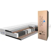 TULENA : Colchón de muelles ensacados, 140 x 200 cm, altura H4/H5 - Funda lavable - Modelo Basic