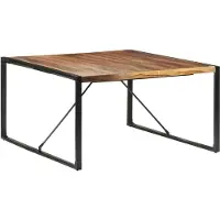 Syfax Mesa de comedor de madera maciza 140x140x75 cm